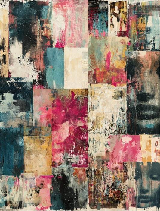 A Certain Disposition eBook page 76 — abstract, collage, mixed media